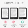 kwmobile Étui Compatible avec Tolino Vision 1/2 / 3/4 HD Coque - Étui à Rabat magnétique Tablette eReader Similicuir - Multicolo