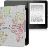 kwmobile Étui Compatible avec Tolino Vision 1/2 / 3/4 HD Coque - Étui à Rabat magnétique Tablette eReader Similicuir - Noir-Mult