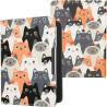 Kwmobile étui compatible avec tolino vision 1/2 / 3/4 hd coque - étui à rabat magnétique tablette ereader similicuir - orange-no