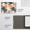 Kwmobile étui compatible avec tolino vision 1/2 / 3/4 hd coque - étui à rabat magnétique tablette ereader similicuir - orange-no