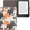Kwmobile étui compatible avec tolino vision 1/2 / 3/4 hd coque - étui à rabat magnétique tablette ereader similicuir - orange-no