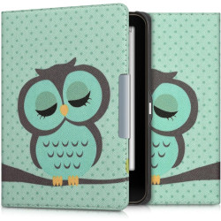 kwmobile Étui Compatible avec Tolino Vision 1/2 / 3/4 HD Coque - Étui à Rabat magnétique Tablette eReader Similicuir - Turquoise