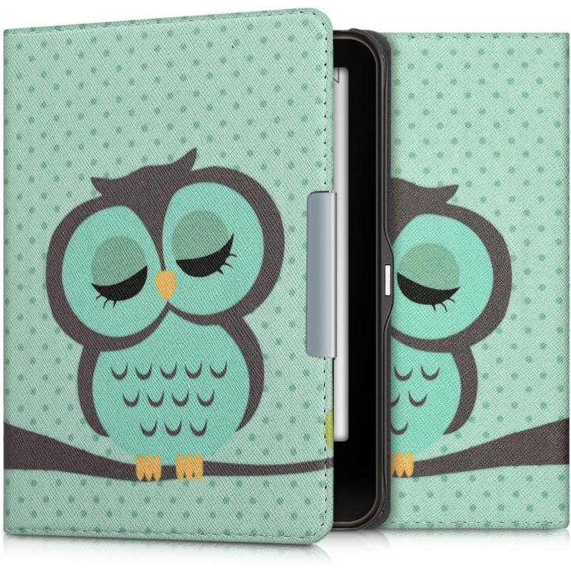 kwmobile Étui Compatible avec Tolino Vision 1/2 / 3/4 HD Coque - Étui à Rabat magnétique Tablette eReader Similicuir - Turquoise