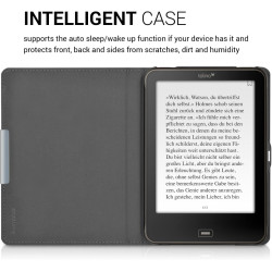 kwmobile Étui Compatible avec Tolino Vision 1/2 / 3/4 HD Coque - Étui à Rabat magnétique Tablette eReader Similicuir - Turquoise