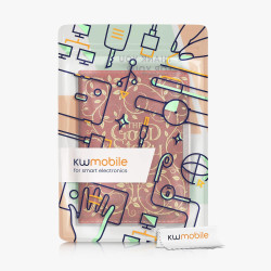 Kwmobile étui compatible avec tolino vision 1/2 / 3/4 hd coque - étui à rabat magnétique tablette ereader similicuir - jaune-ora