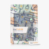 kwmobile Étui Compatible avec Tolino Vision 1/2 / 3/4 HD Coque - Étui à Rabat magnétique Tablette eReader Similicuir - Jaune-Ble