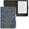 kwmobile Étui Compatible avec Tolino Vision 1/2 / 3/4 HD Coque - Étui à Rabat magnétique Tablette eReader Similicuir - Jaune-Ble