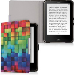 kwmobile Étui Compatible avec Tolino Vision 1/2 / 3/4 HD Coque - Étui à Rabat magnétique Tablette eReader Similicuir - Multicolo