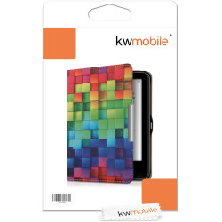 kwmobile Étui Compatible avec Tolino Vision 1/2 / 3/4 HD Coque - Étui à Rabat magnétique Tablette eReader Similicuir - Multicolo