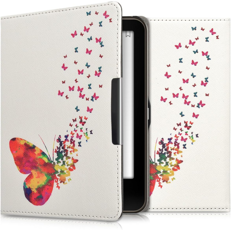 kwmobile Étui Compatible avec Tolino Vision 1/2 / 3/4 HD Coque - Étui à Rabat magnétique Tablette eReader Similicuir - Multicolo