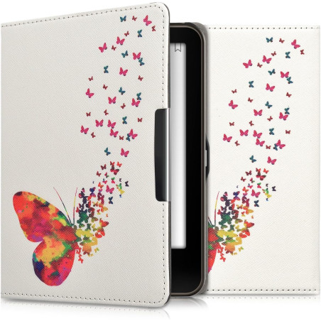 kwmobile Étui Compatible avec Tolino Vision 1/2 / 3/4 HD Coque - Étui à Rabat magnétique Tablette eReader Similicuir - Multicolo