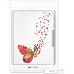 kwmobile Étui Compatible avec Tolino Vision 1/2 / 3/4 HD Coque - Étui à Rabat magnétique Tablette eReader Similicuir - Multicolo