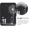 kwmobile Étui Compatible avec Tolino Vision 1/2 / 3/4 HD Coque - Étui à Rabat magnétique Tablette eReader Similicuir - Blanc-Noi