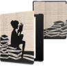 Kwmobile étui compatible avec amazon kindle oasis 10. generation coque - étui à rabat magnétique tablette ereader similicuir - n