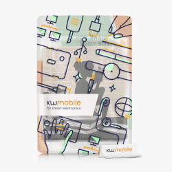Kwmobile étui compatible avec amazon kindle oasis 10. generation coque - étui à rabat magnétique tablette ereader similicuir - n