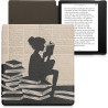 Kwmobile étui compatible avec amazon kindle oasis 10. generation coque - étui à rabat magnétique tablette ereader similicuir - n