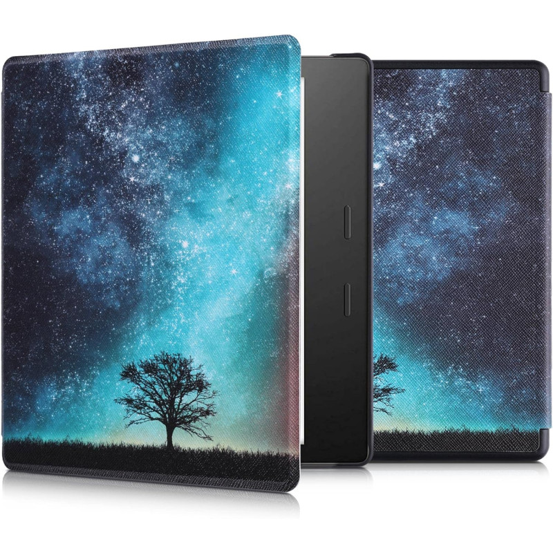 kwmobile Étui Compatible avec Amazon Kindle Oasis 10. Generation Coque - Étui à Rabat magnétique Tablette eReader Similicuir - B