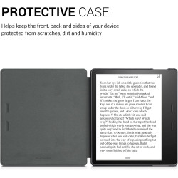 kwmobile Étui Compatible avec Amazon Kindle Oasis 10. Generation Coque - Étui à Rabat magnétique Tablette eReader Similicuir - B