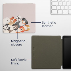 kwmobile Étui Compatible avec Amazon Kindle Oasis 10. Generation Coque - Étui à Rabat magnétique Tablette eReader Similicuir - M