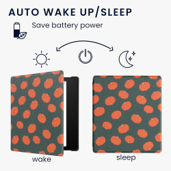 Kwmobile étui compatible avec amazon kindle oasis 10. generation coque - étui à rabat magnétique tablette ereader similicuir - o
