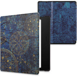 kwmobile Étui Compatible avec Amazon Kindle Oasis 10. Generation Coque - Étui à Rabat magnétique Tablette eReader Similicuir - J