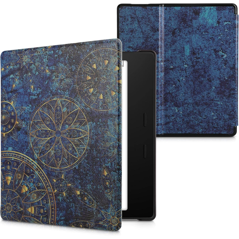 kwmobile Étui Compatible avec Amazon Kindle Oasis 10. Generation Coque - Étui à Rabat magnétique Tablette eReader Similicuir - J