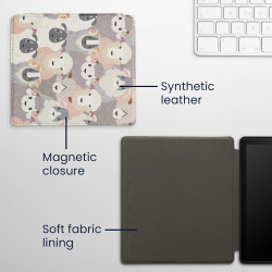 kwmobile Étui Compatible avec Amazon Kindle Oasis 10. Generation Coque - Étui à Rabat magnétique Tablette eReader Similicuir - B