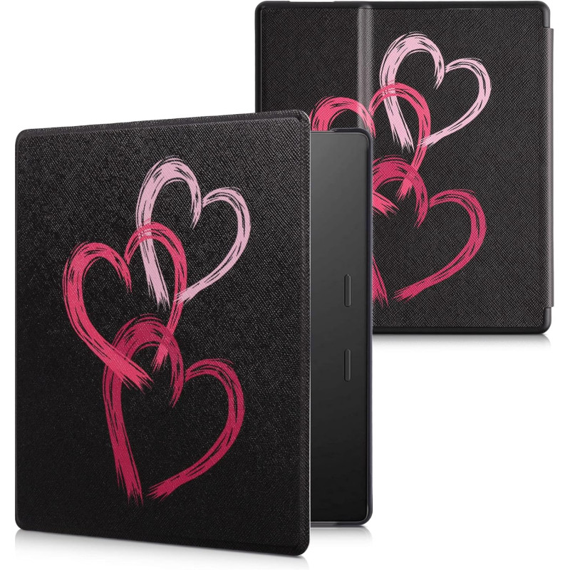 kwmobile Étui Compatible avec Amazon Kindle Oasis 10. Generation Coque - Étui à Rabat magnétique Tablette eReader Similicuir - R