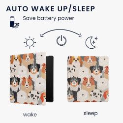 kwmobile Étui Compatible avec Amazon Kindle Oasis 10. Generation Coque - Étui à Rabat magnétique Tablette eReader Similicuir - B