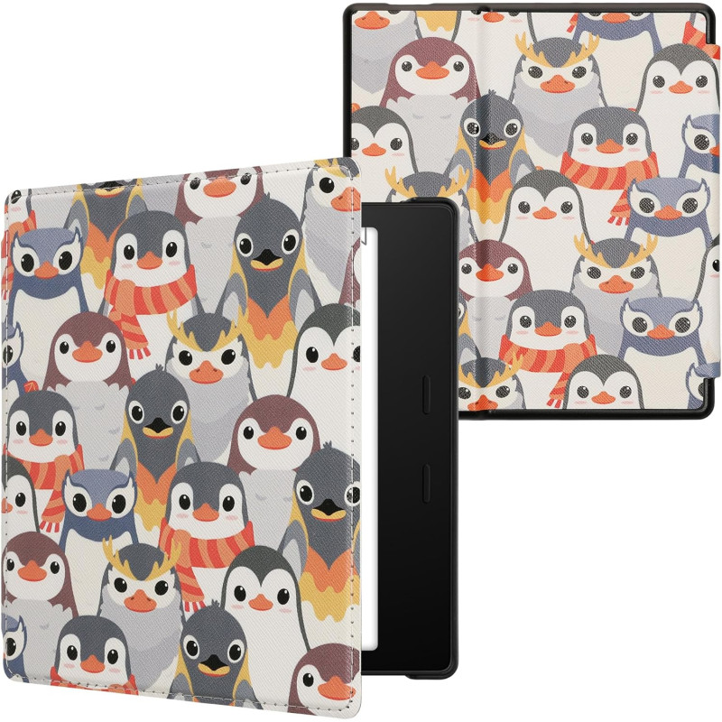 kwmobile Étui Compatible avec Amazon Kindle Oasis 10. Generation Coque - Étui à Rabat magnétique Tablette eReader Similicuir - G