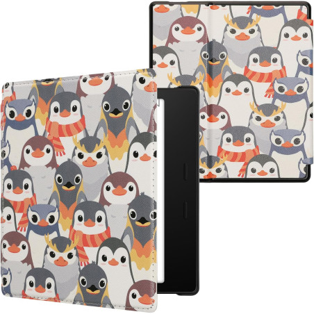 kwmobile Étui Compatible avec Amazon Kindle Oasis 10. Generation Coque - Étui à Rabat magnétique Tablette eReader Similicuir - G