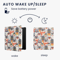 kwmobile Étui Compatible avec Amazon Kindle Oasis 10. Generation Coque - Étui à Rabat magnétique Tablette eReader Similicuir - G