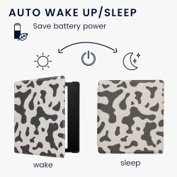 kwmobile Étui Compatible avec Amazon Kindle Oasis 10. Generation Coque - Étui à Rabat magnétique Tablette eReader Similicuir - N