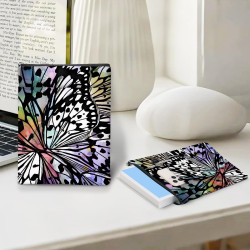 Housse de livre esthétique motif papillon, cadeaux pour amoureux des livres housse avec fermeture éclair et poche avant, 29,2 x 
