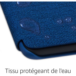 Étui en tissu protégeant de l'eau pour kindle paperblanc (10ème génération - modèle 2018), bleu