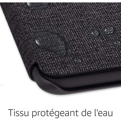 Étui en tissu protégeant de l'eau pour kindle paperblanc (10ème génération - modèle 2018), noir anthracite