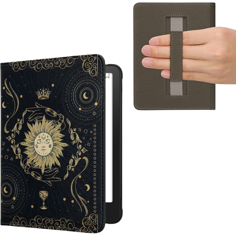 Kwmobile étui compatible avec amazon kindle paperblanc (2024)/colorsoft coque - étui à rabat magnétique tablette ereader similic