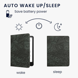 Kwmobile étui compatible avec amazon kindle paperblanc (2024)/colorsoft coque - étui à rabat magnétique tablette ereader similic