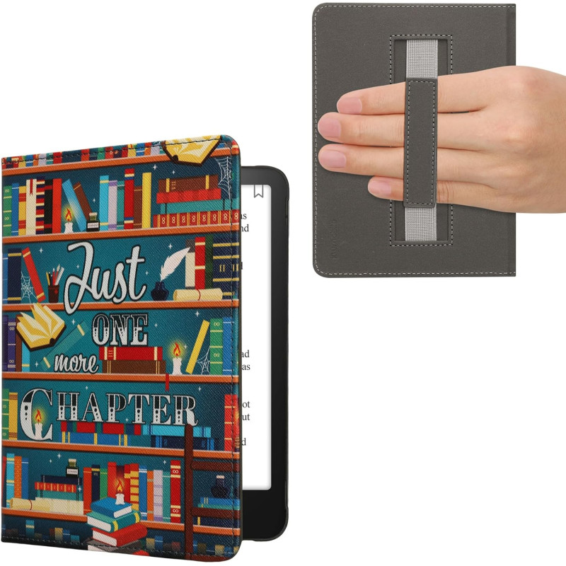Kwmobile étui compatible avec amazon kindle paperblanc (2024)/colorsoft coque - étui à rabat magnétique tablette ereader similic