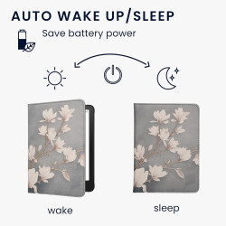 Kwmobile étui compatible avec amazon kindle paperblanc (2024)/colorsoft coque - étui à rabat magnétique tablette ereader similic