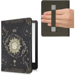 Kwmobile etui compatible avec kindle paperblanc 11e génération - étui à rabat magnétique tablette ereader similicuir avec sangle