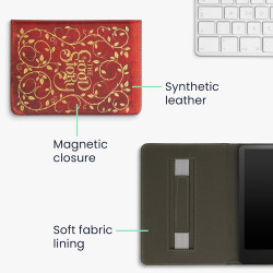 Kwmobile etui compatible avec kindle paperblanc 11e génération - étui à rabat magnétique tablette ereader similicuir avec sangle