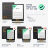 Kwmobile etui compatible avec kindle paperblanc 11e génération - étui à rabat magnétique tablette ereader similicuir avec sangle