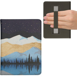 Kwmobile etui compatible avec kindle paperblanc 11e génération - étui à rabat magnétique tablette ereader similicuir avec sangle