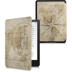 Kwmobile etui compatible avec kindle paperblanc 11e génération - étui à rabat magnétique tablette ereader similicuir avec sangle