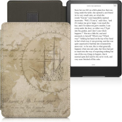 Kwmobile etui compatible avec kindle paperblanc 11e génération - étui à rabat magnétique tablette ereader similicuir avec sangle