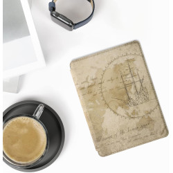 Kwmobile etui compatible avec kindle paperblanc 11e génération - étui à rabat magnétique tablette ereader similicuir avec sangle