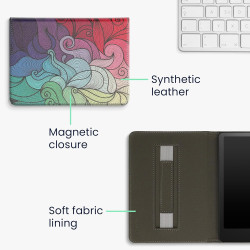Kwmobile etui compatible avec kindle paperblanc 11e génération - étui à rabat magnétique tablette ereader similicuir avec sangle
