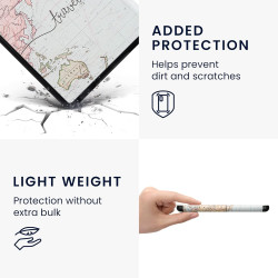 Kwmobile etui compatible avec kindle paperblanc 11e génération - étui à rabat magnétique tablette ereader similicuir avec sangle