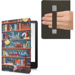 Kwmobile etui compatible avec kindle paperblanc 11e génération - étui à rabat magnétique tablette ereader similicuir avec sangle
